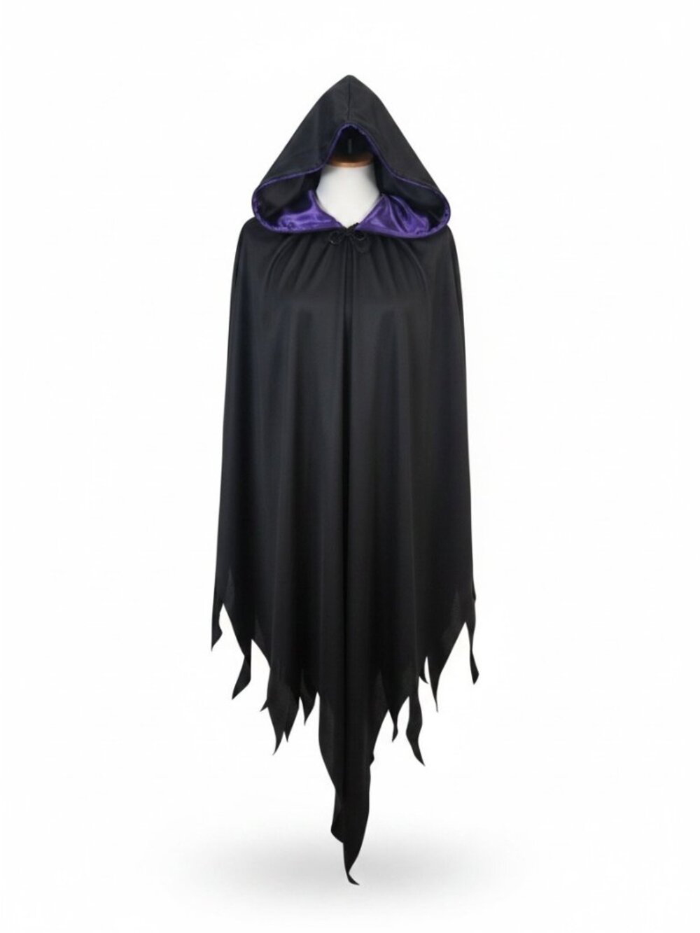 Adult One Size Black & Purple Gothic Witch Cape